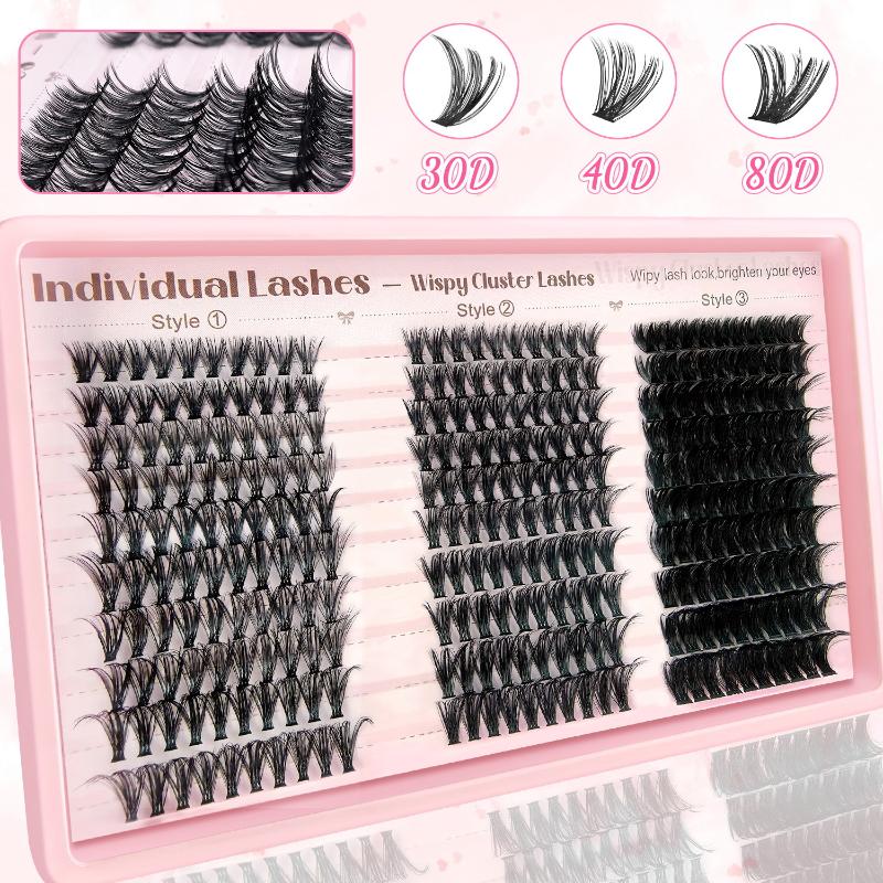 Eyelash Extension Volume Lashes - 30/40/80Dボリュームまつげクラスター Dカールまつげクラスター 10-18MM DIYまつげエクステ まつげエクステキット スパイクまつげ