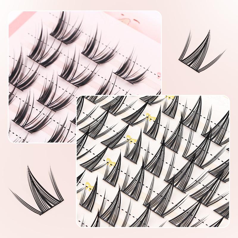 Eyelash Extension Cluster - 激安セール 10列 個別つけまつげ 8-13mm クラスターラッシュ ナチュラルアニメ風つけまつげ