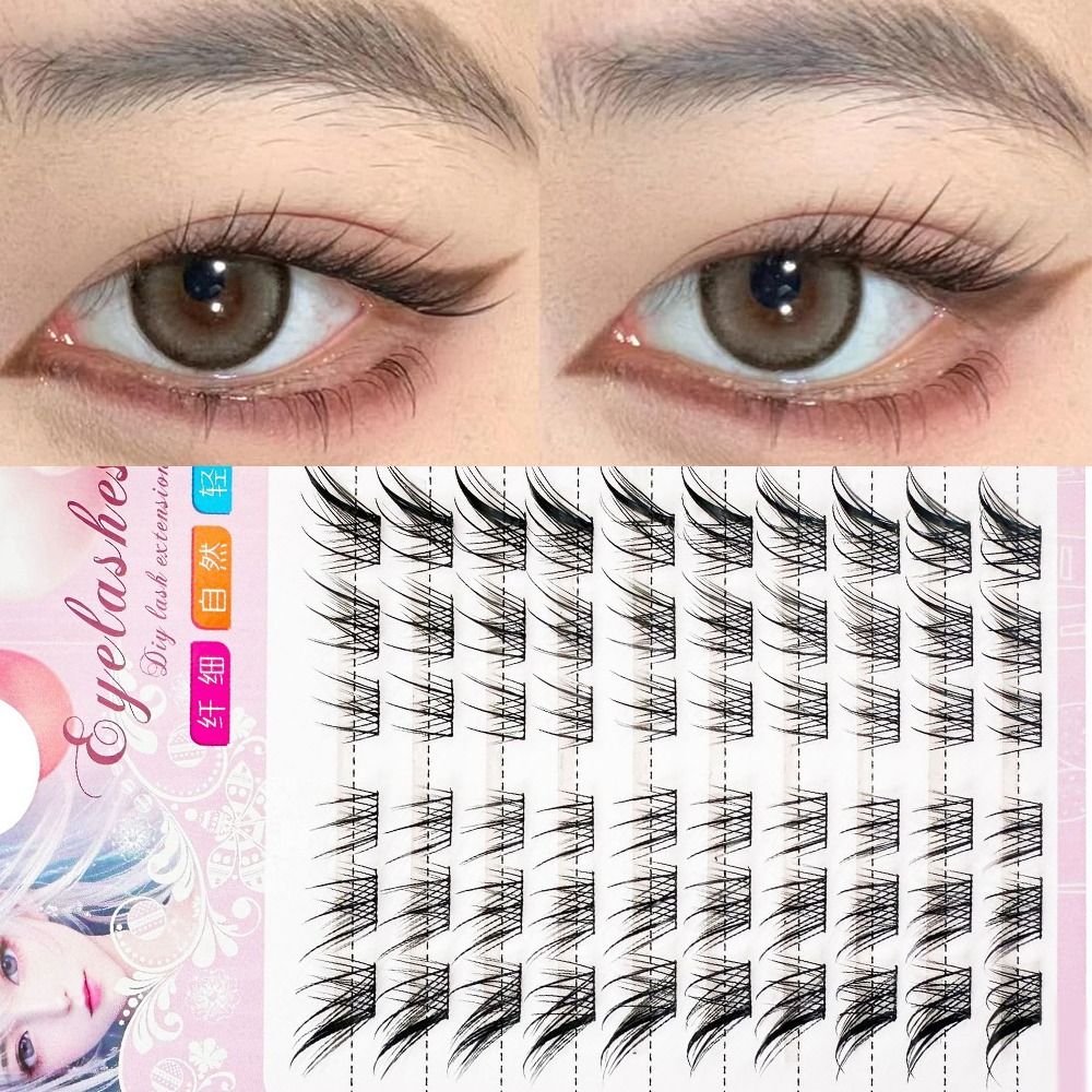 Eyelash Extension C Curl - 3DキャットアイクラスターラッシュマンガフォックスナチュラルつけまつげDIYまつげエクステCカール個別まつげまつげエクステ用