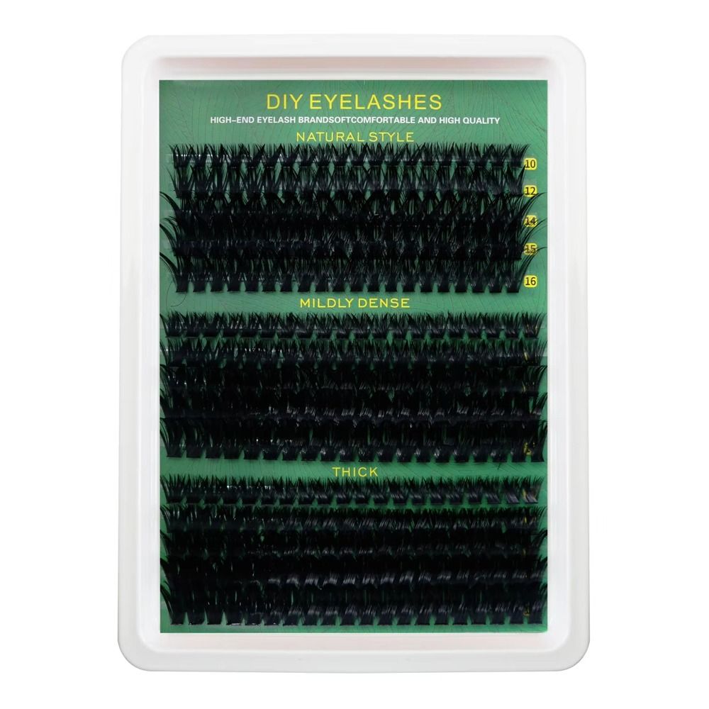 Eyelash Extension Cluster - ナチュラルルックつけまつげ ボンド＆シール ウィスピー風 3Dフェイクミンク ラッシュクラスターデザイン つけまつげ