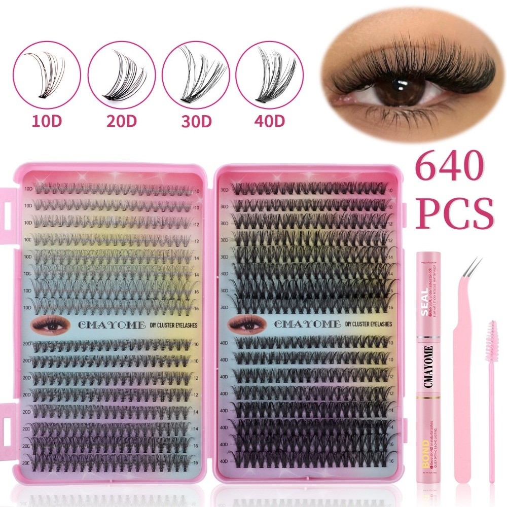 Eyelash Extension Volume Lashes - ボンドアンドシールつけまつげ ナチュラルルック 5D ふわふわまつげエクステキット 濃密ボリューム 10-16mm
