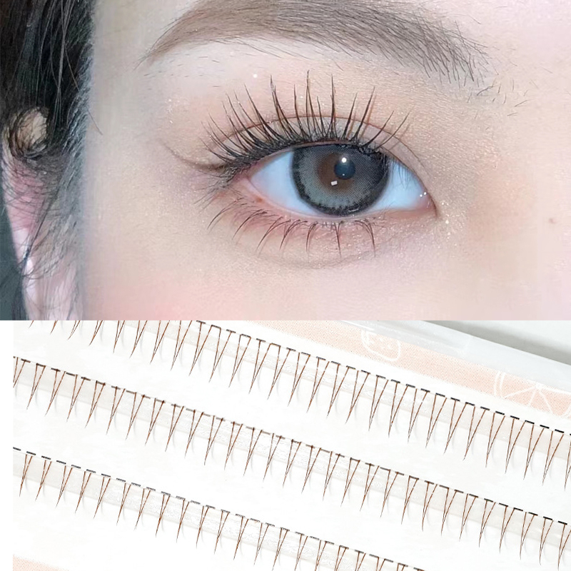 Eyelash Extension Korea - J カール V シェイプ下まつげコミックアイまつげナチュラルボトムまつげソフトマンガまつげ束まつげクラスター韓国メイク