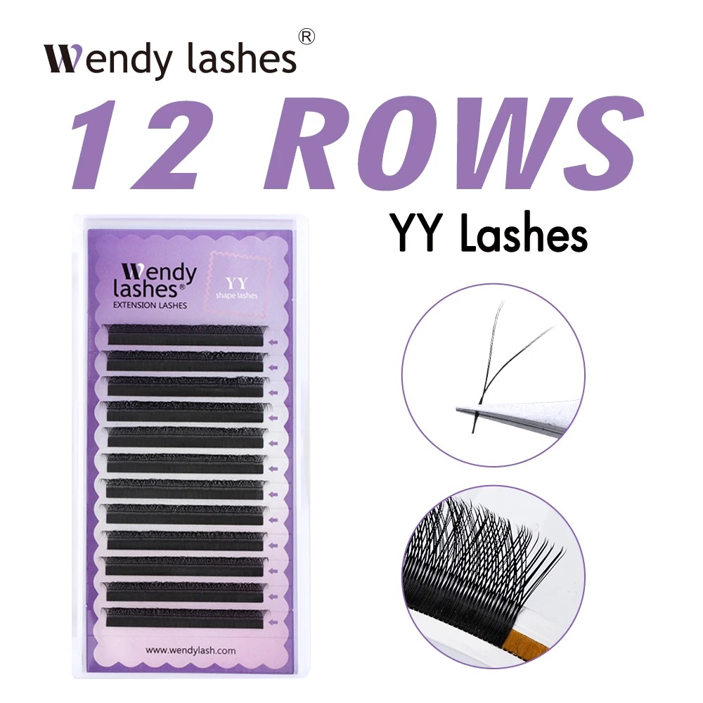 Eyelash Extension C Curl - WENDY 2D YYシェイプ C/Dカール まつげエクステ ソフトプレメイドボリュームファン