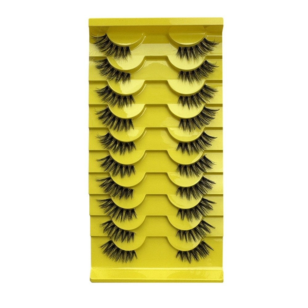 Eyelash Extension Volume Cat Eye - 10ペア 再利用可能な3Dドラマティックつけまつげ 手作り ソフトでふんわりとしたフェイクまつげ ボリュームのあるキャットアイまつげ まつげエクステ