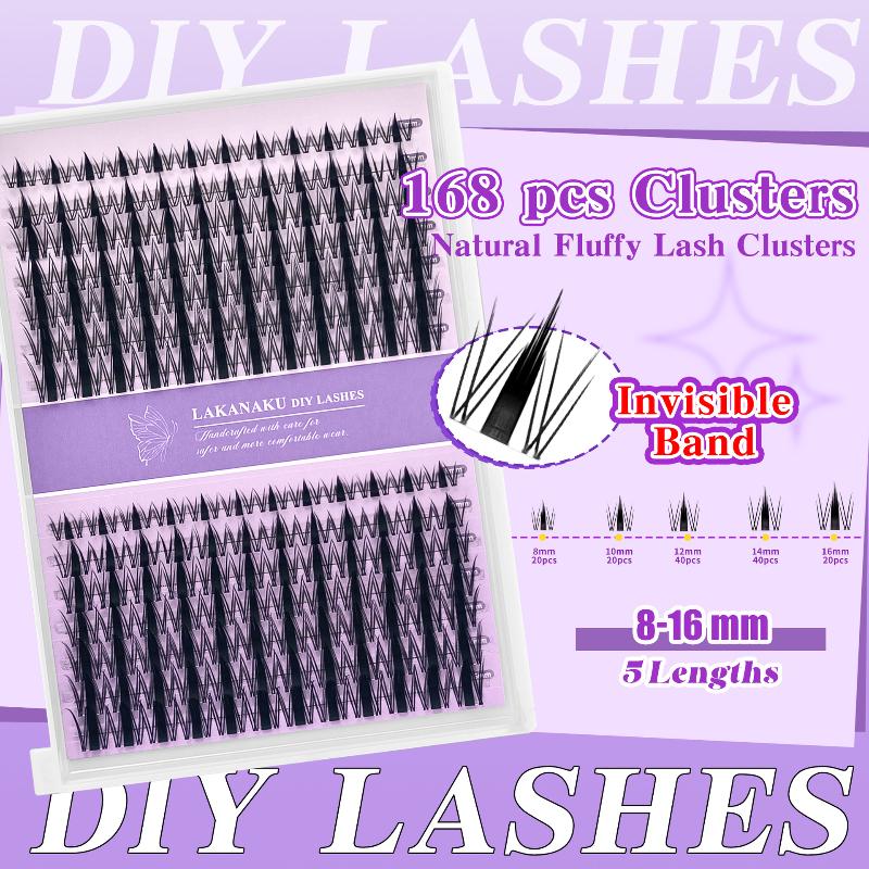 Eyelash Extension Cluster - 自然なまつげ まつげ束 個別でふわふわ 簡単装着 初心者向け まつげエクステ