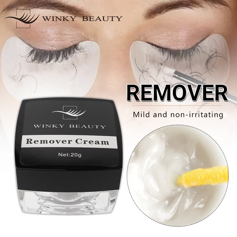 Eyelash Extension Eye Irritation - 20gまつげエクステグルーリムーバー、低刺激性速乾性接着剤透明ジェルリムーバー、まつげメイク落としツール