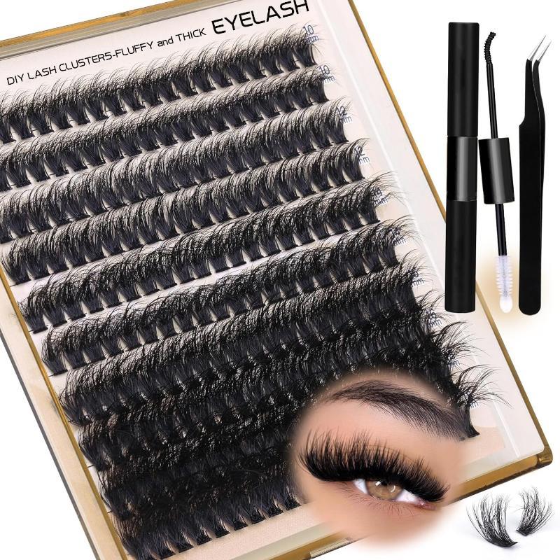 Eyelash Extension Cluster - 新しいふわふわ厚いまつげクラスターDIYまつげエクステ200D 10-18MIX個別まつげまつげエクステクラスター
