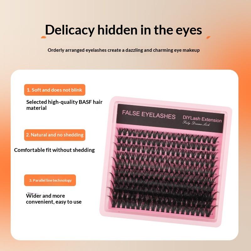 Eyelash Extension Cluster - 新しい10列140束ふわふわ濃密まつげ束8-16mmミックスウィスピーアイディエンタルまつげエクステ束DIYつけまつげ