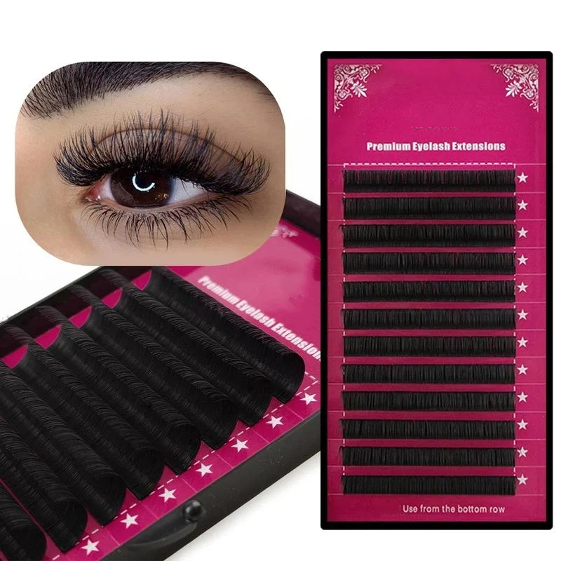 Eyelash Extension Volume Lashes - 【M】まつげエクステ シングルミックスサイズ ミンクまつげ プレミアムボリュームまつげ タリー ナチュラルふわふわつけまつげ