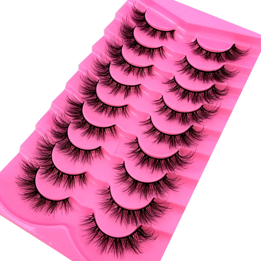 Eyelash Extension Volume Cat Eye - AMSDCN 9ペア ミンクまつげ ふわふわキャットアイまつげ 6Dボリュームつけまつげ エクステのような見た目