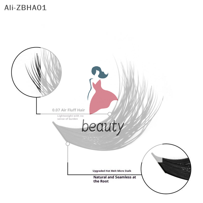Eyelash Extension Volume Lashes - 3Dフェイクミンクまつげ ウィスピーまつげエクステ DIYメイクアップ つけまつげ クラスターラッシュキット 個別まつげ