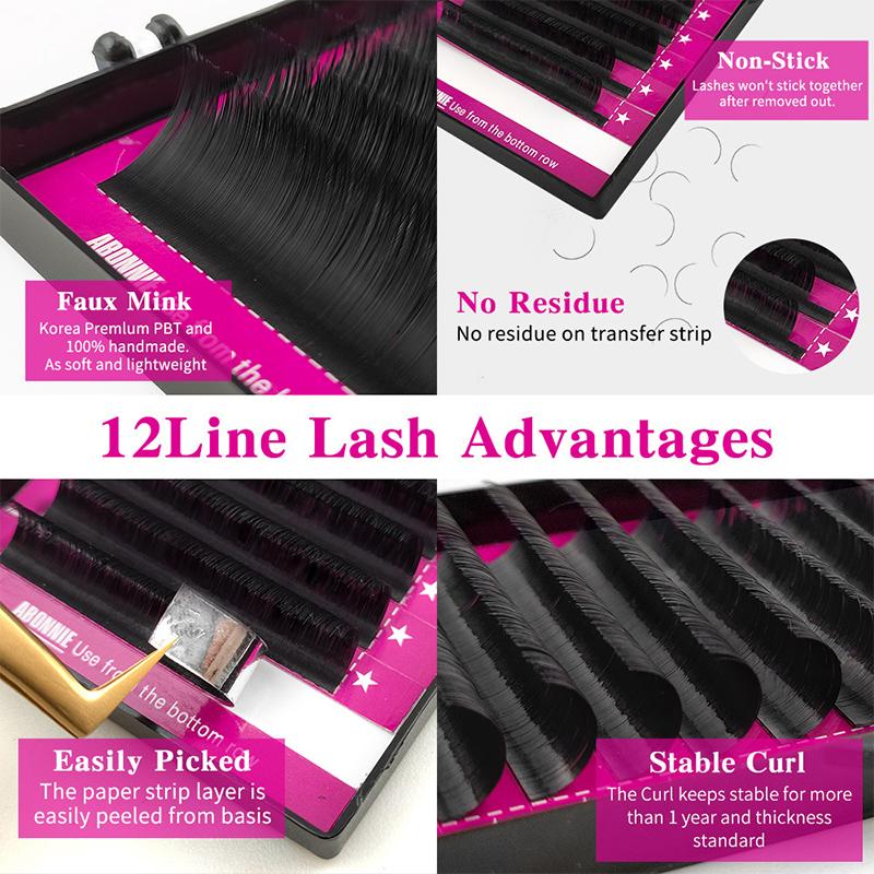 まつげエクステンション個別ミックスサイズミンクまつげプレミア - Eyelash Extension Volume Lashes のレビューと価格