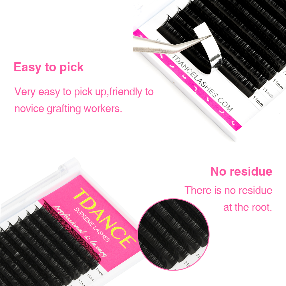 TDANCE まつげエクステンション 16 行韓国 PBT  - Eyelash Extension Korea のレビューと価格