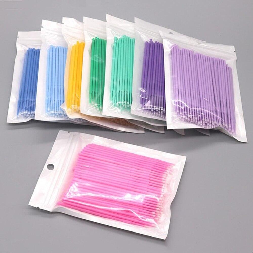 100 ピース/ロットマイクロブラシメイクアップまつげエクス - Eyelash Extension Adhesive のレビューと価格