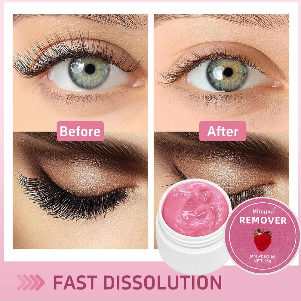 まつげ接着剤リムーバークリーム透明プロフェッショナルクイック - Eyelash Extension Adhesive のレビューと価格
