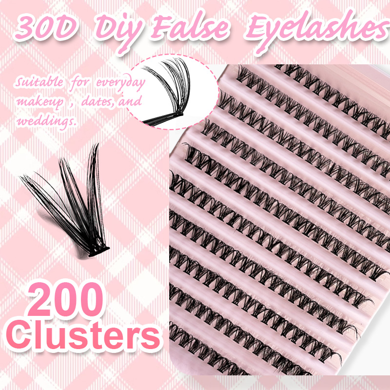 個々のまつげ エクステ用つけまつげ 8-16mm 200本入 - Eyelash Extension Cluster のレビューと価格