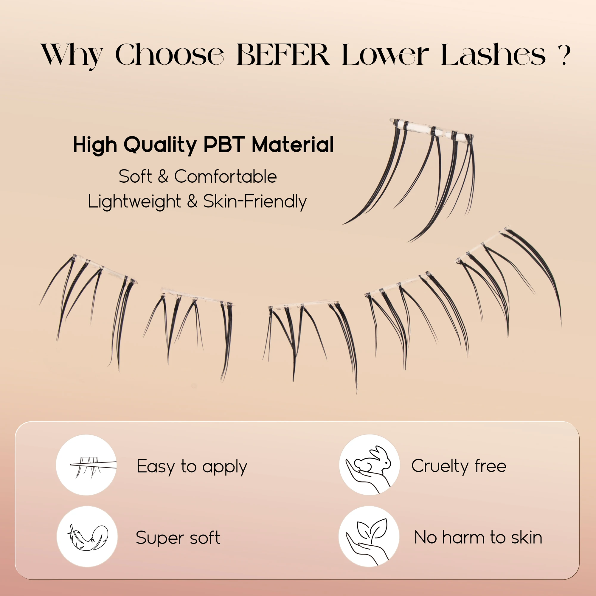 接着剤不要の下まつげ 自然な見た目 自己粘着式つけまつげ マ - Eyelash Extensions のレビューと価格