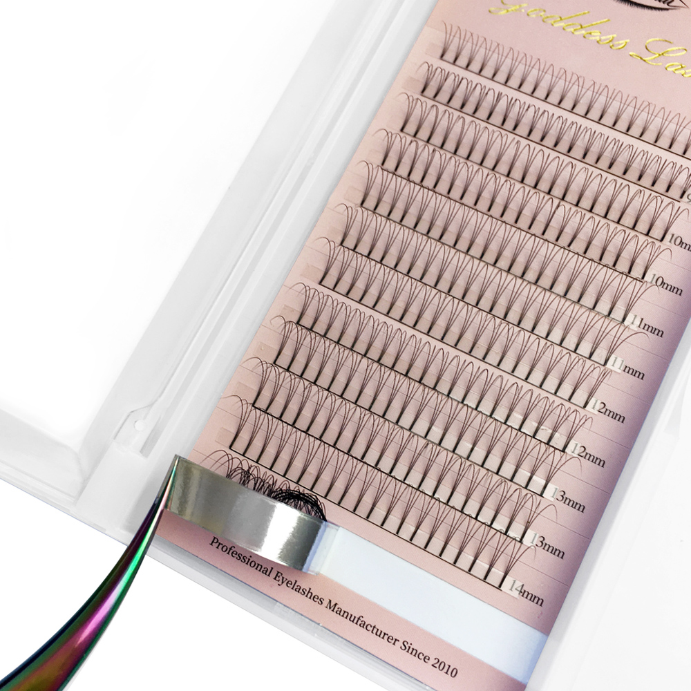 女神 3D 既成ファンまつげエクステンションショートルート  - Eyelash Extension Russian Volume のレビューと価格