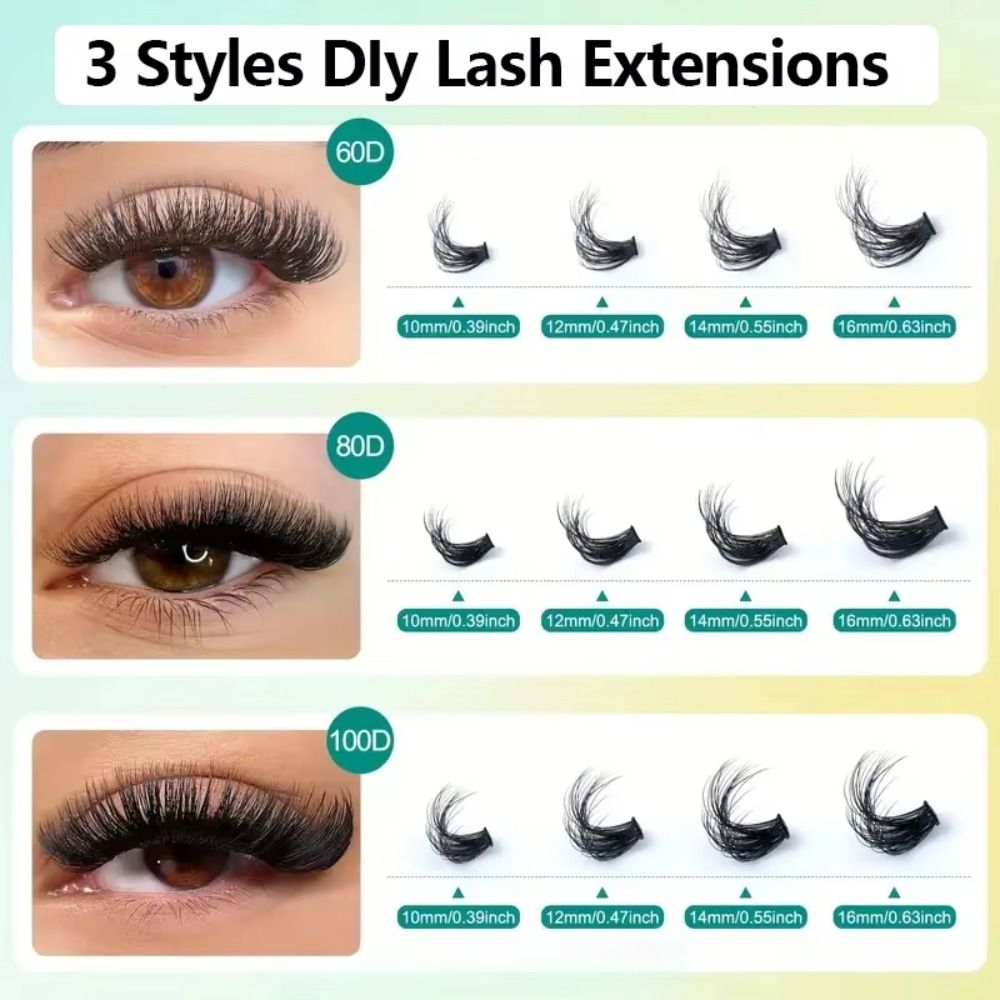 ナチュラルルックつけまつげ ボンド＆シール ウィスピー風 3 - Eyelash Extension Cluster のレビューと価格