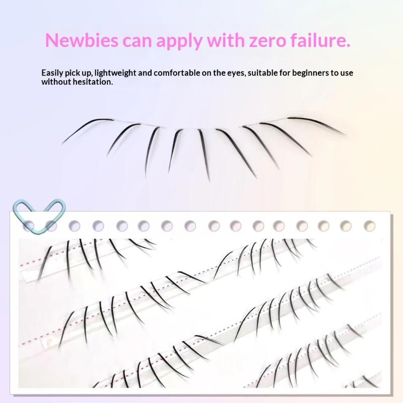 1セットコミック下まつげエクステクラスターナチュラルセルフ接 - Eyelash Extension Cluster のレビューと価格