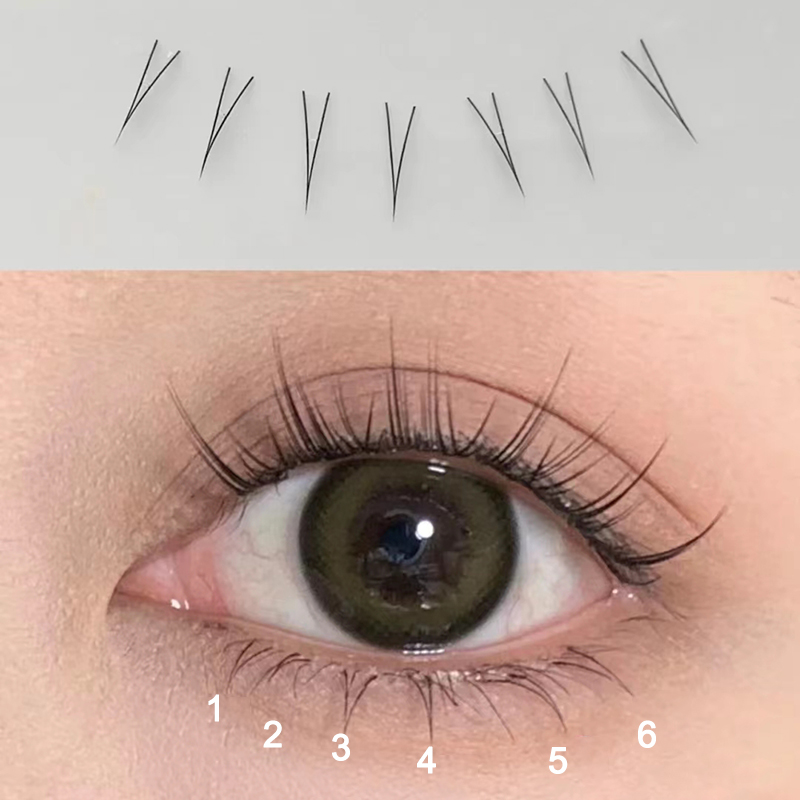 J カール V シェイプ下まつげコミックアイまつげナチュラル - Eyelash Extension Korea のレビューと価格