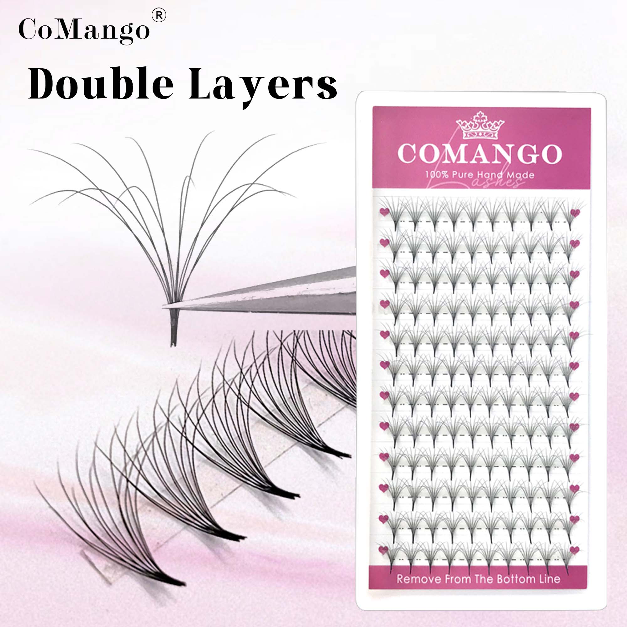 COMANGO かなり2層ふわふわプリメイドボリュームファン - Mega Volume Lash のレビューと価格
