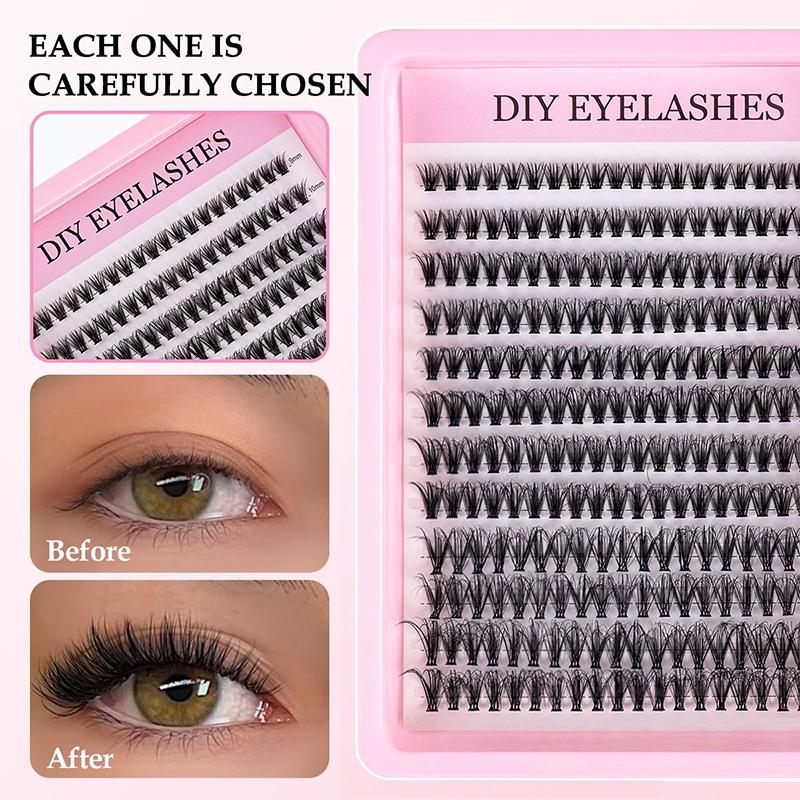 ナチュラルクラスターフェザーラッシュキット DIYまつげエク - Eyelash Extension Cluster のレビューと価格