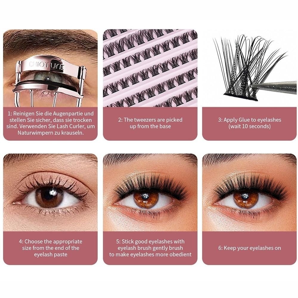 高品質ボンド＆シールつけまつげ　ウィスピー風ナチュラルルック - Eyelash Extension Cluster のレビューと価格