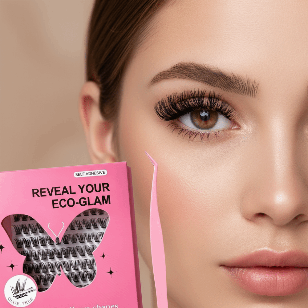 自然な見た目DIYまつげエクステキット ふわふわ 接着剤不要 - Eyelash Extension Cluster のレビューと価格