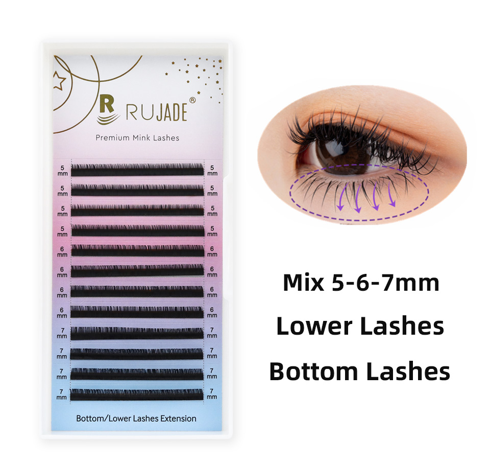 下まつげミックス 5 6 7 ミリメートルボトムラッシュエク - Eyelash Extension C Curl のレビューと価格