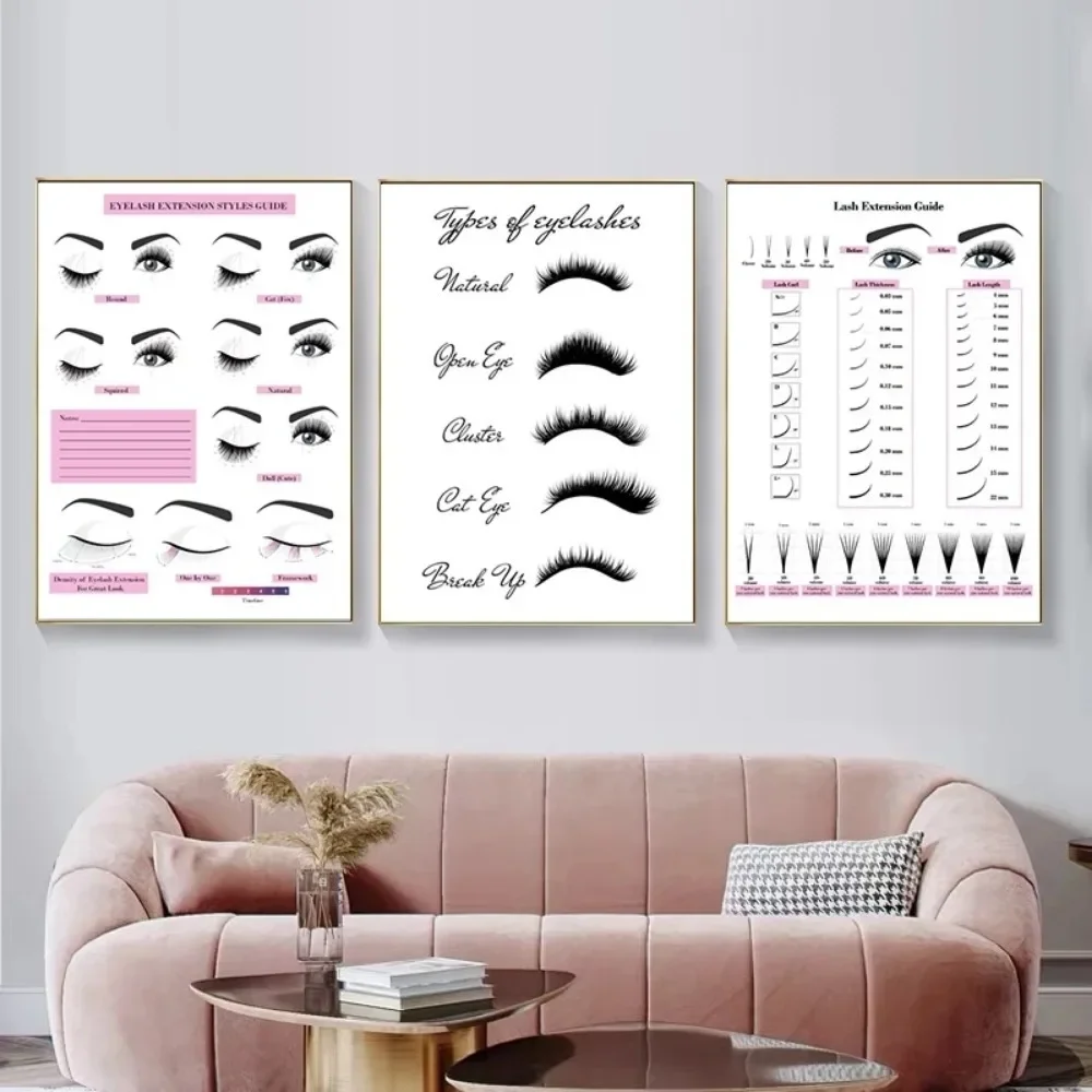 キャンバス絵画 HD プリント ウォールポスター まつげエク - Eyelash Extensions のレビューと価格