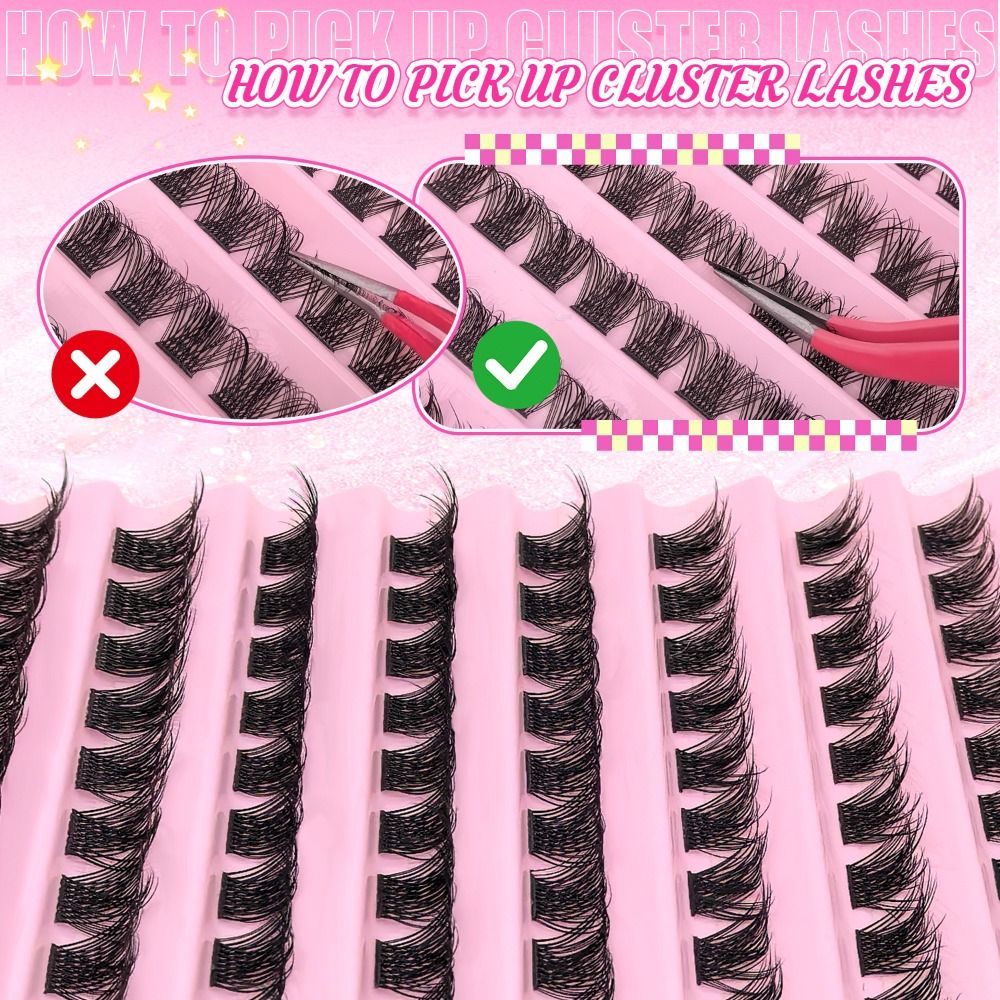 ナチュラルルックつけまつげ ウィスピー風 ボンド＆シール D - Eyelash Extension Cluster のレビューと価格