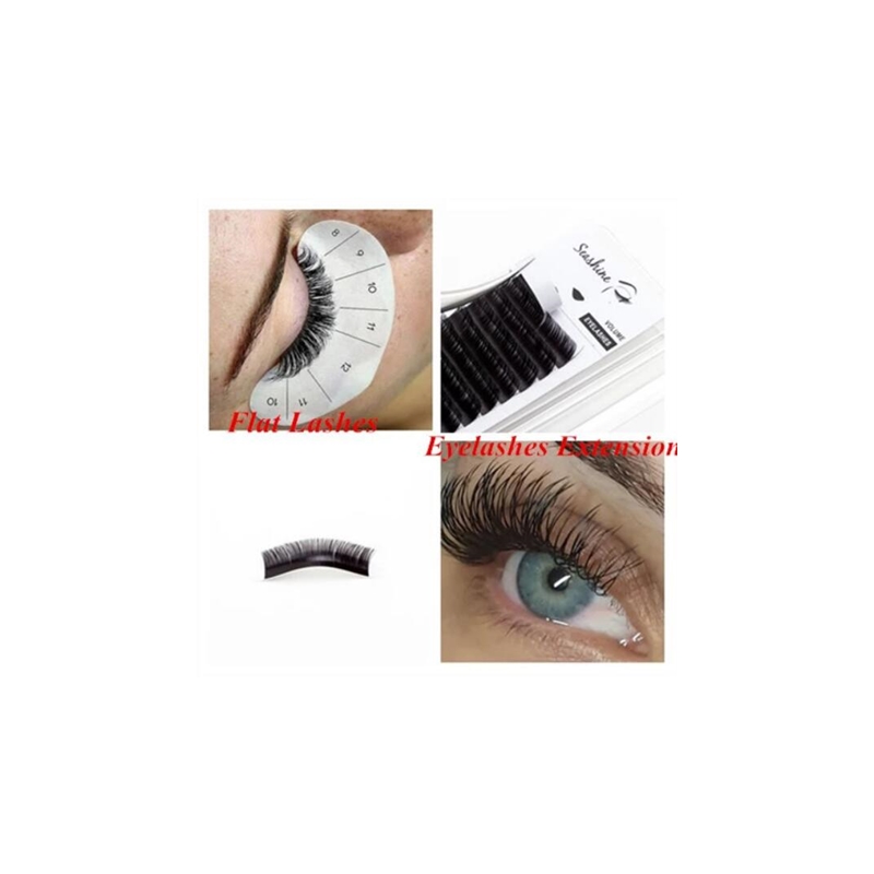 Seashine-楕円形のフラットまつ毛,スプリットチップ, - Eyelash Extension C Curl のレビューと価格