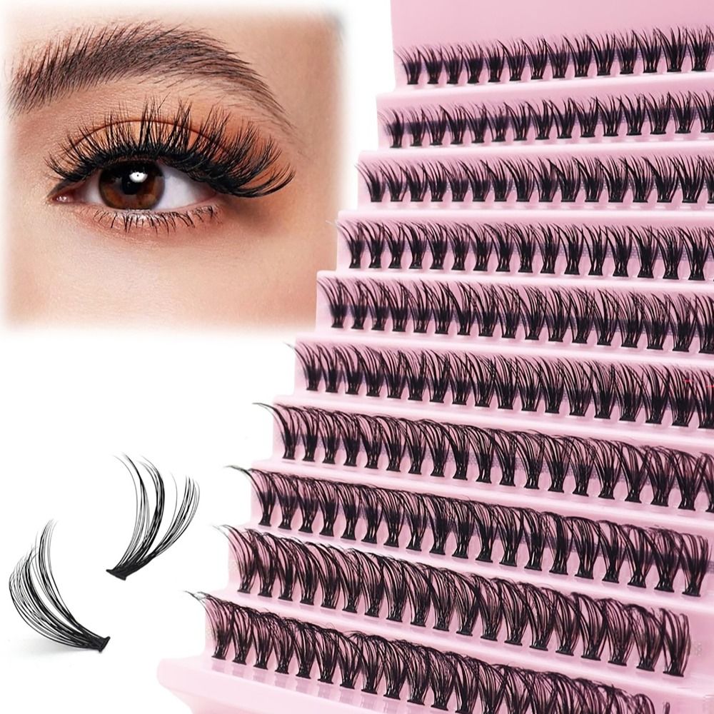 個別のまつげエクステクラスター,ナチュラルラッシュ,混合トレ - Eyelash Extension C Curl のレビューと価格