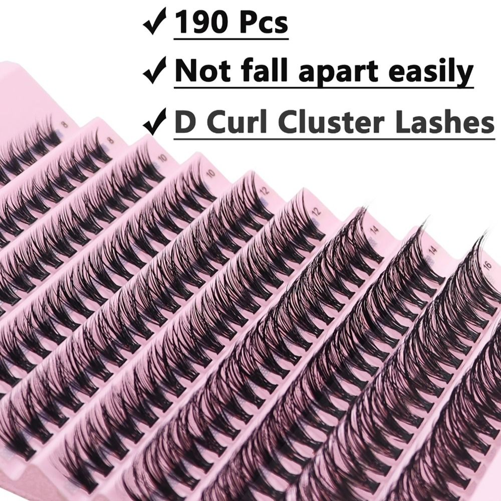 個別のまつげエクステクラスター,ナチュラルラッシュ,混合トレ - Eyelash Extension C Curl のレビューと価格