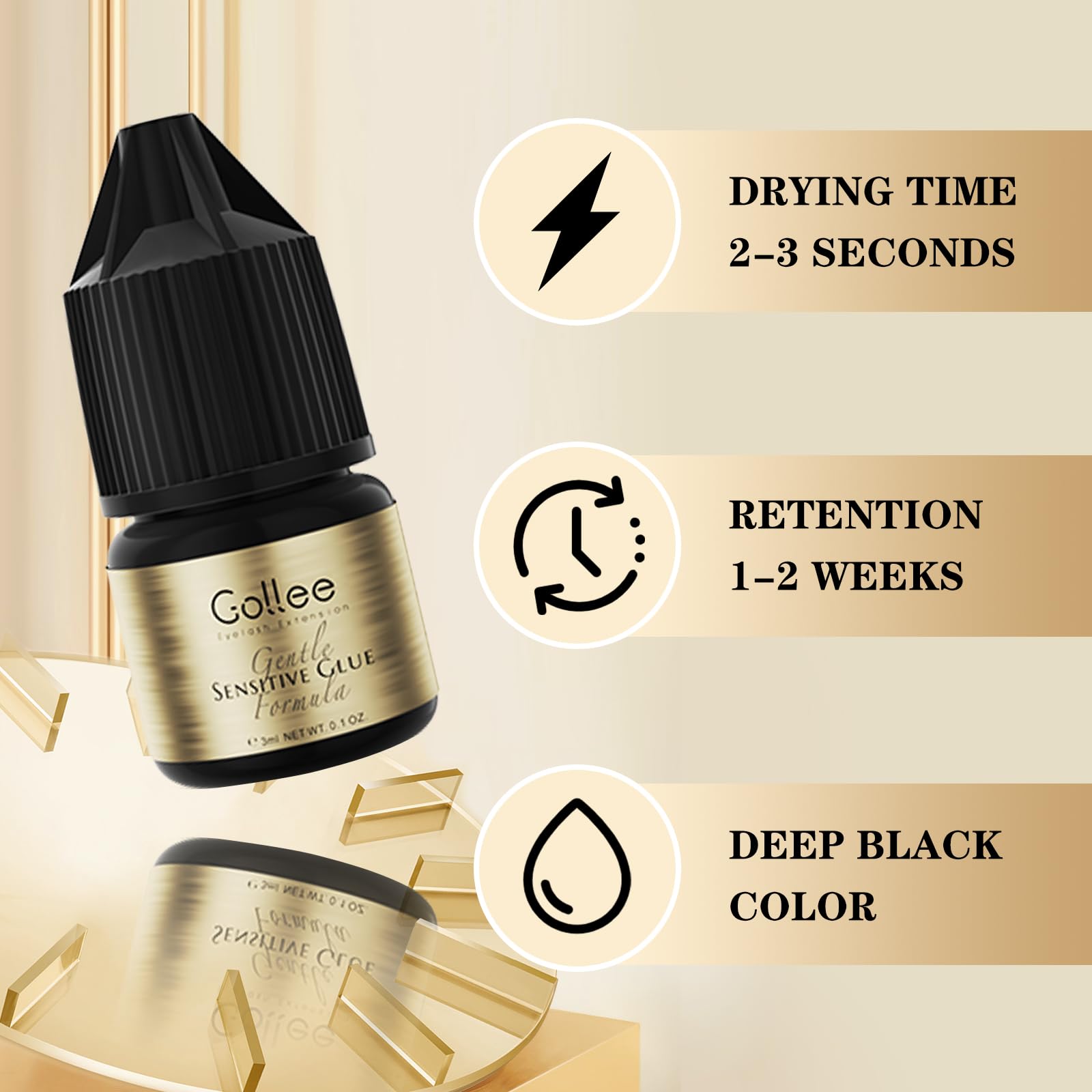 Gollee まつげ接着剤 クラスターまつげエクステンション - Eyelash Extension Eye Irritation のレビューと価格