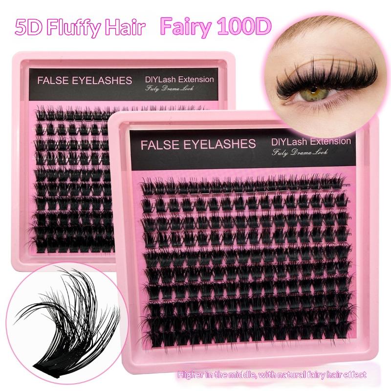 新しい10列140束ふわふわ濃密まつげ束8-16mmミックス - Eyelash Extension Cluster のレビューと価格