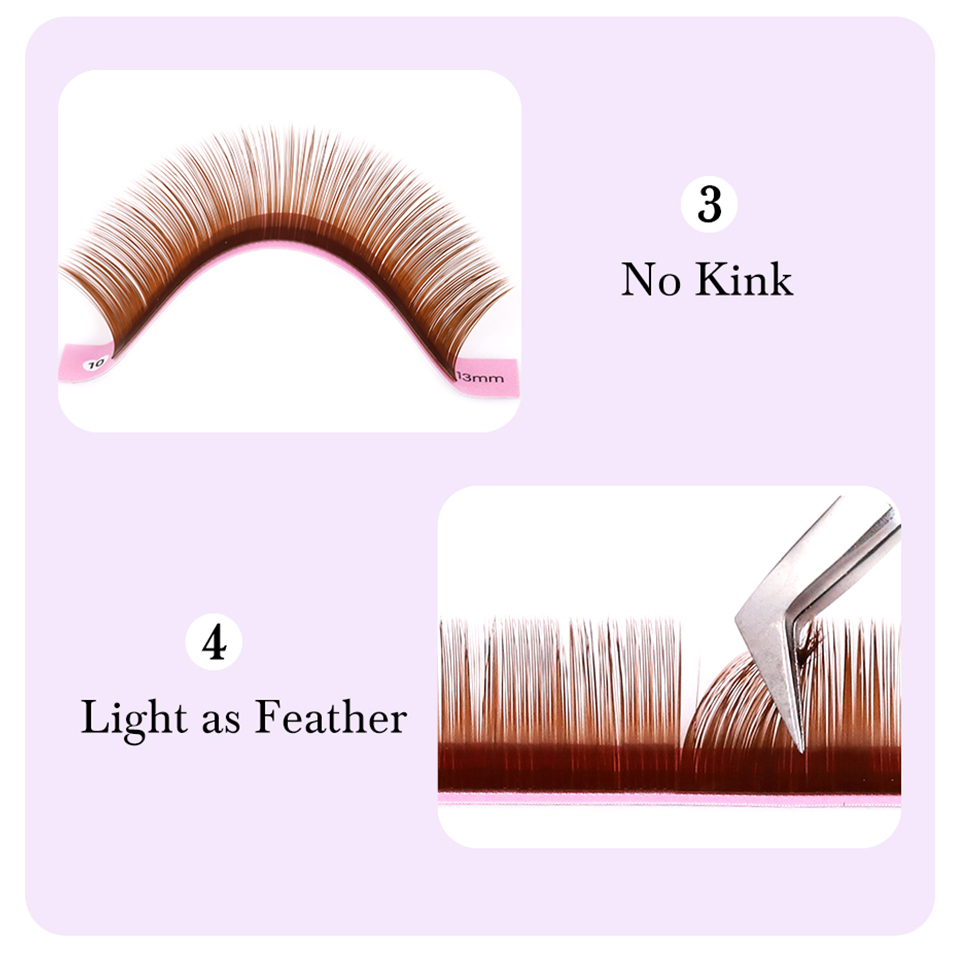 ダークブラウンまつげエクステンション 0.05 0.07 ミ - Eyelash Extension Russian Volume のレビューと価格