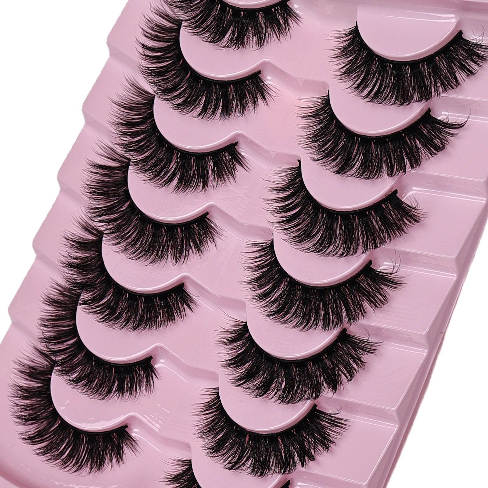 ボリュームのあるふわふわのつけまつげ,6d,7ペア - Eyelash Extension Volume Cat Eye のレビューと価格