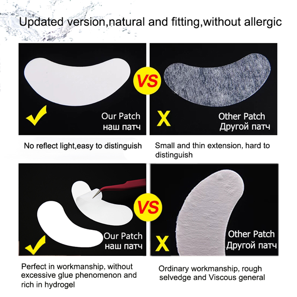 100ペア卸売ハイドロゲルまつげパッチまつげエクステンション - Eyelash Extension Eye Mask のレビューと価格