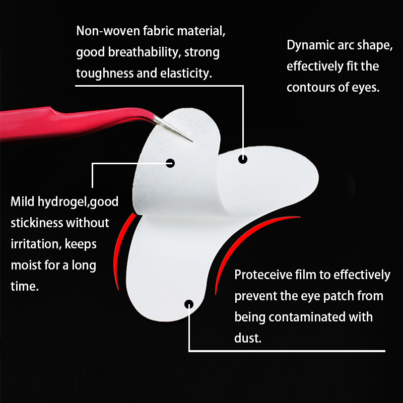 100ペア卸売ハイドロゲルまつげパッチまつげエクステンション - Eyelash Extension Eye Mask のレビューと価格