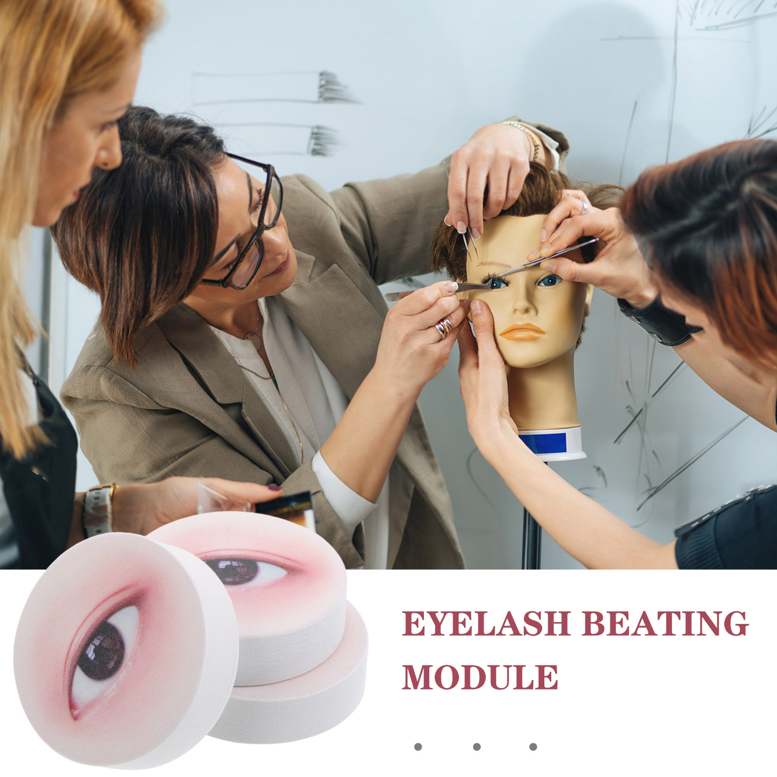 3個入りまつげエクステ練習ボード ブラック 再利用可能 まつ - Eyelash Extensions のレビューと価格