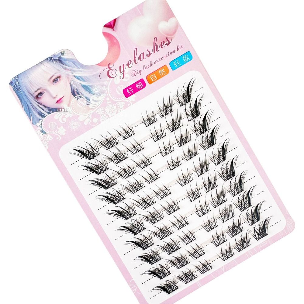 女性用ビューティー3Dキャットアイクラスターラッシュ、ナチュ - Eyelash Extension C Curl のレビューと価格