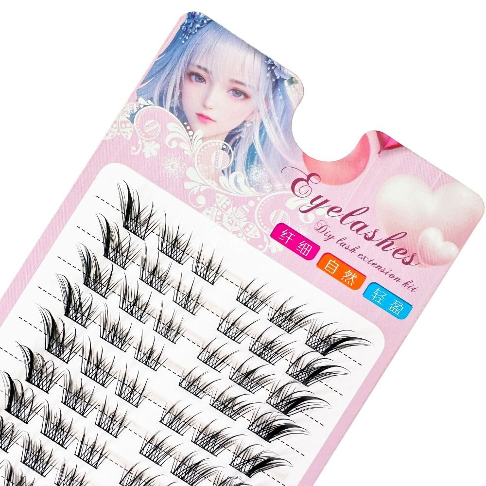 女性用ビューティー3Dキャットアイクラスターラッシュ、ナチュ - Eyelash Extension C Curl のレビューと価格