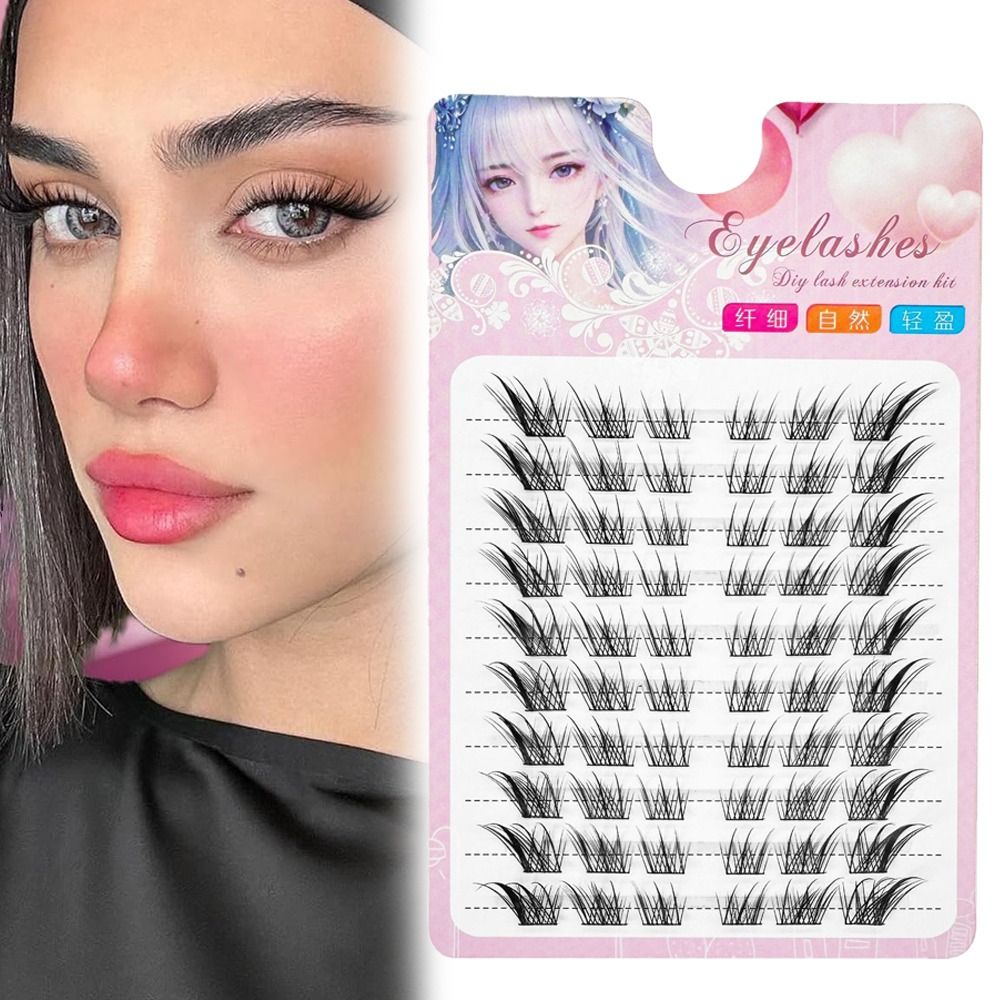 女性用ビューティー3Dキャットアイクラスターラッシュ、ナチュ - Eyelash Extension C Curl のレビューと価格